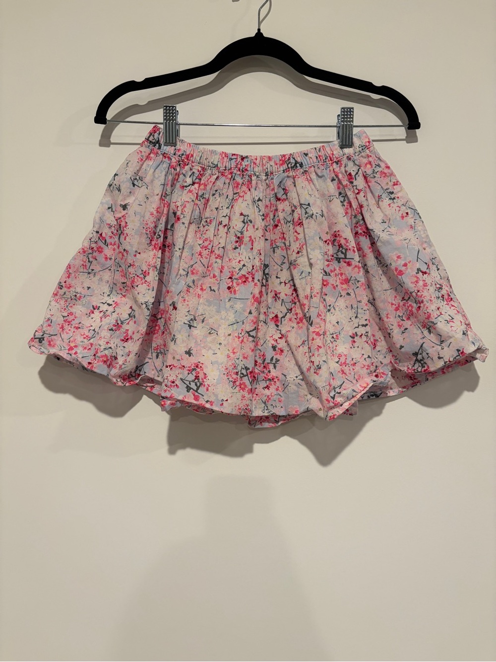 Gap Kids Girls Pink Floral Ruffle Skirt Built In Shorts Skort Size L 10
